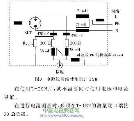 電源線網(wǎng)絡(luò)使用的T-ISN