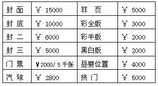 會(huì)刊廣告