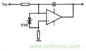 圖5：TVS保護集成電路的實例