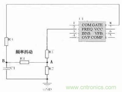 對于采用單顆鏡像電阻設(shè)定頻率，比如IR1150