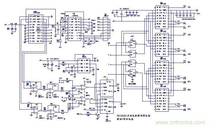 圖3：步進(jìn)電機(jī)驅(qū)動器的脈沖驅(qū)動電路及步時(shí)電機(jī)的工作電流設(shè)定電路等