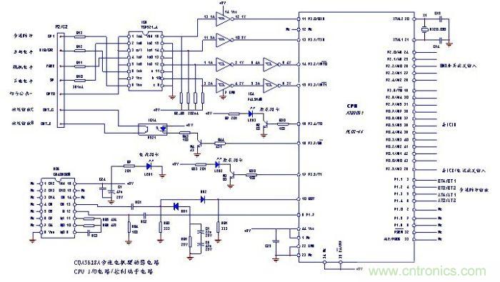 圖4：CPU（單片機）電路和控制端子內(nèi)電路圖