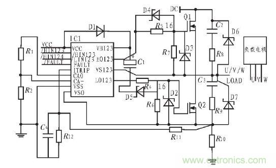 無刷直流電機(jī)驅(qū)動原理圖