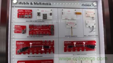 Molex MicroSIM、MicroSD、MicroUSB和MicroHDMI連接器