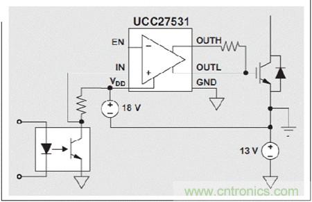 利用FET/IGBT單柵極驅(qū)動器驅(qū)動電源開關