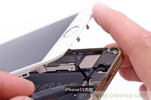 土豪金iPhone 5S拆解：內(nèi)部結(jié)構(gòu)升級，維修難度增加