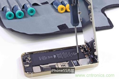 土豪金iPhone 5S拆解：內(nèi)部結(jié)構(gòu)升級，維修難度增加