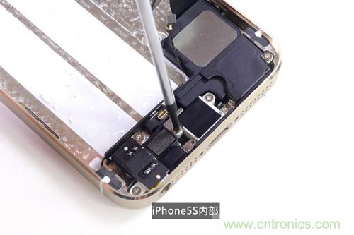 土豪金iPhone 5S拆解：內(nèi)部結(jié)構(gòu)升級，維修難度增加