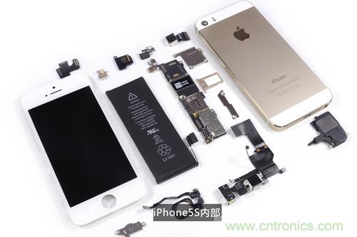 土豪金iPhone 5S拆解：內(nèi)部結(jié)構(gòu)升級，維修難度增加