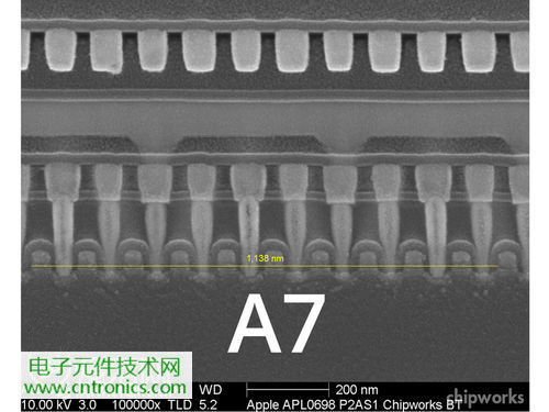 iPhone 5S芯片級拆解，顯微鏡下的A7處理器揭秘