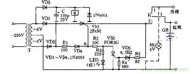 款6V千里眼充電器電路設(shè)計(jì)