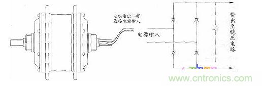 直流有刷電機改裝后的接線圖