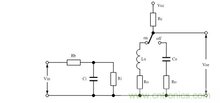 為晶體管開(kāi)關(guān)等效電路原理圖