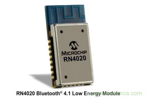 Microchip公司的RN4020模塊集成了包括天線在內(nèi)完整的低功耗藍(lán)牙射頻電路。RN4020采用密封的10mm x17mm x 2mm封裝，內(nèi)置有板載陶瓷天線、2.4GHz的低功耗藍(lán)牙收發(fā)器、帶完整的嵌入式低功耗藍(lán)牙協(xié)議棧的微控制器以及UART和USB接口。