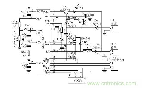  89C51與MAX1647應(yīng)用電路圖