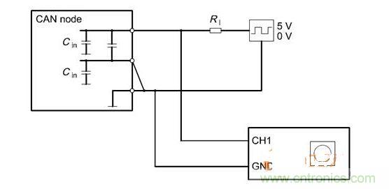  Cdiff測試原理（CANnode輸出線從上往下為CANH、CANL、GND）