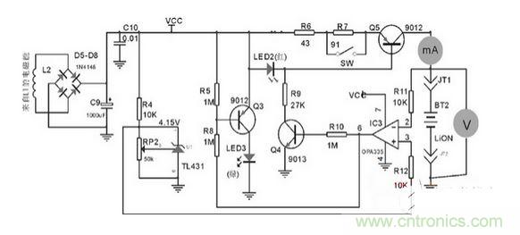 無(wú)線(xiàn)電能接收器電路圖