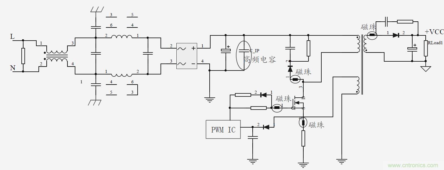 如何改善開關(guān)電源電路的EMI特性？