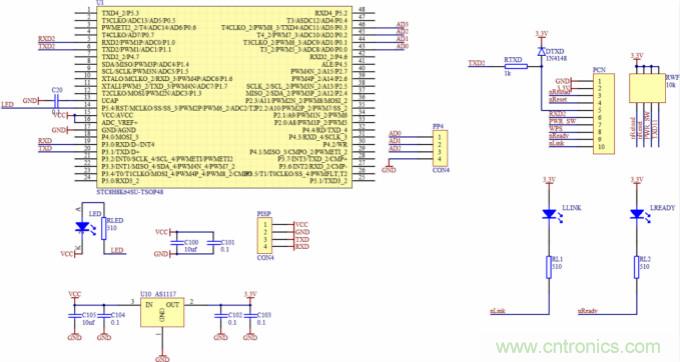 基于STC8G8K64U雙通道高速ADC采集板