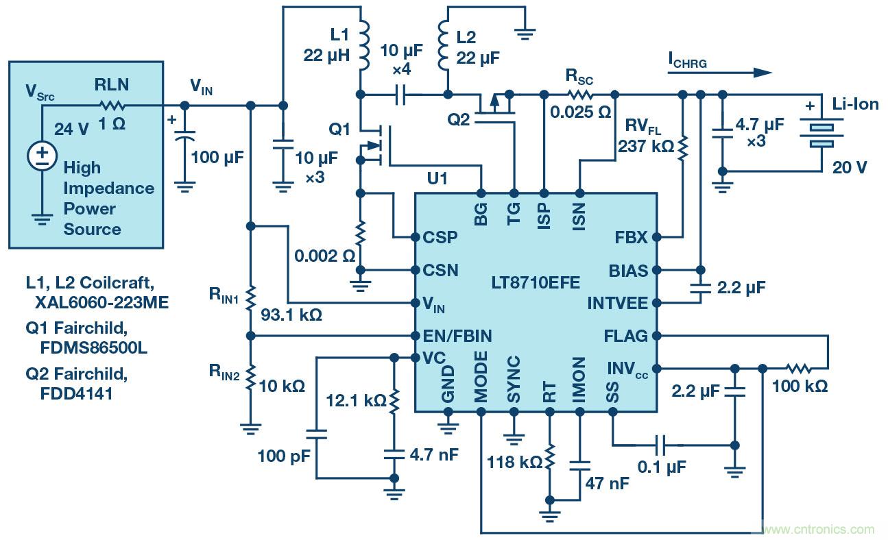 LT8710多功能 DC/DC控制器解決了高阻抗、超長工業(yè)電源線的電壓降問題