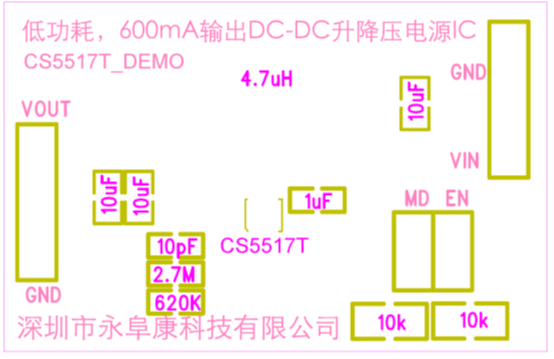 如何運用升降壓芯片CS5517實現(xiàn)鋰電池穩(wěn)定輸出3.3V/3.6V（1.2-5V）的電壓？