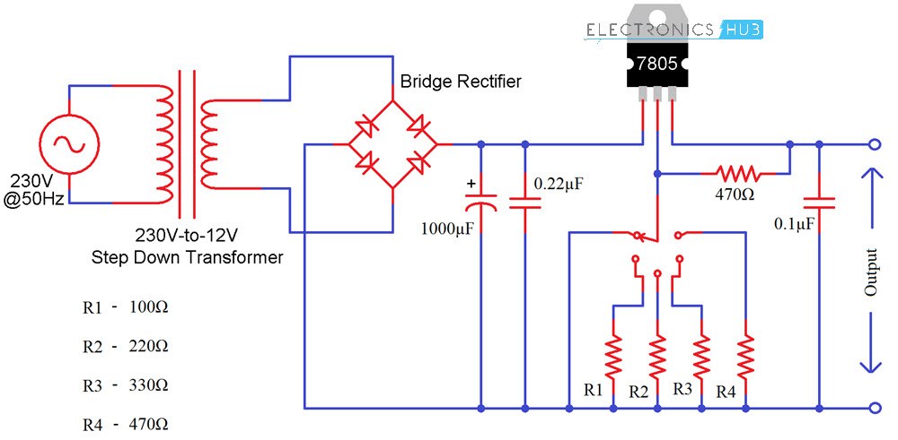 固定電壓調節(jié)器的可變電壓電源