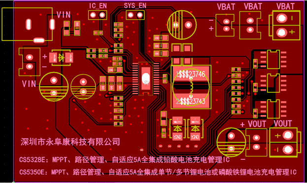 CS5350/CS5328 太陽能板供電鉛酸蓄電池、磷酸鐵鋰電池、鋰電池充電管理IC系列